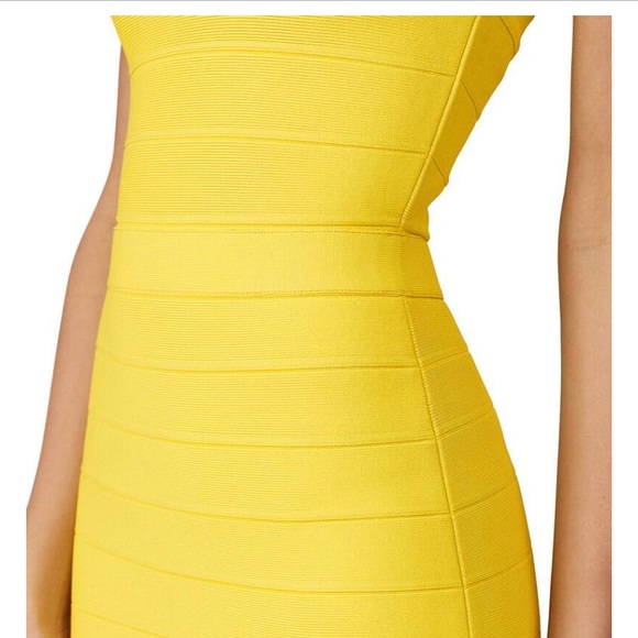 Herve Leger Yellow Bandage Dress - Picture 5 of 5